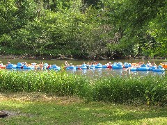 tubing on the Sugar River; Sweet Minihaha Campground, WI